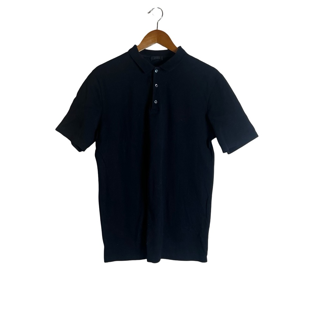 COS black short sleeve polo‎ shirt. Size large